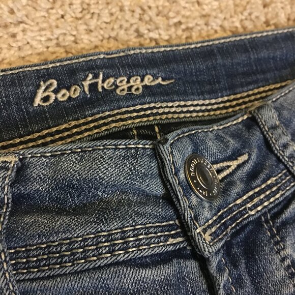 Bootlegger Blue Denim Skinny Easy Jeans - Picture 8 of 14